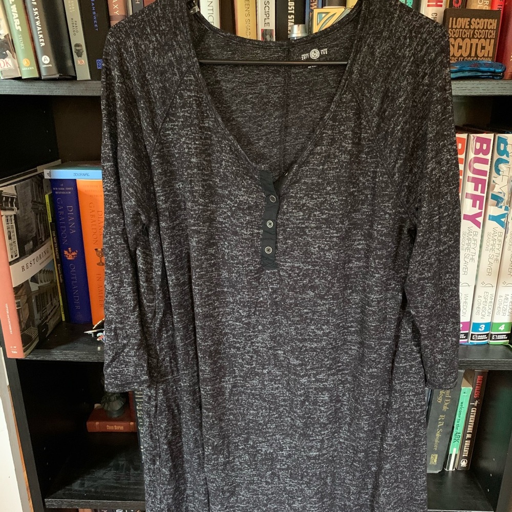 Gray sweater dress